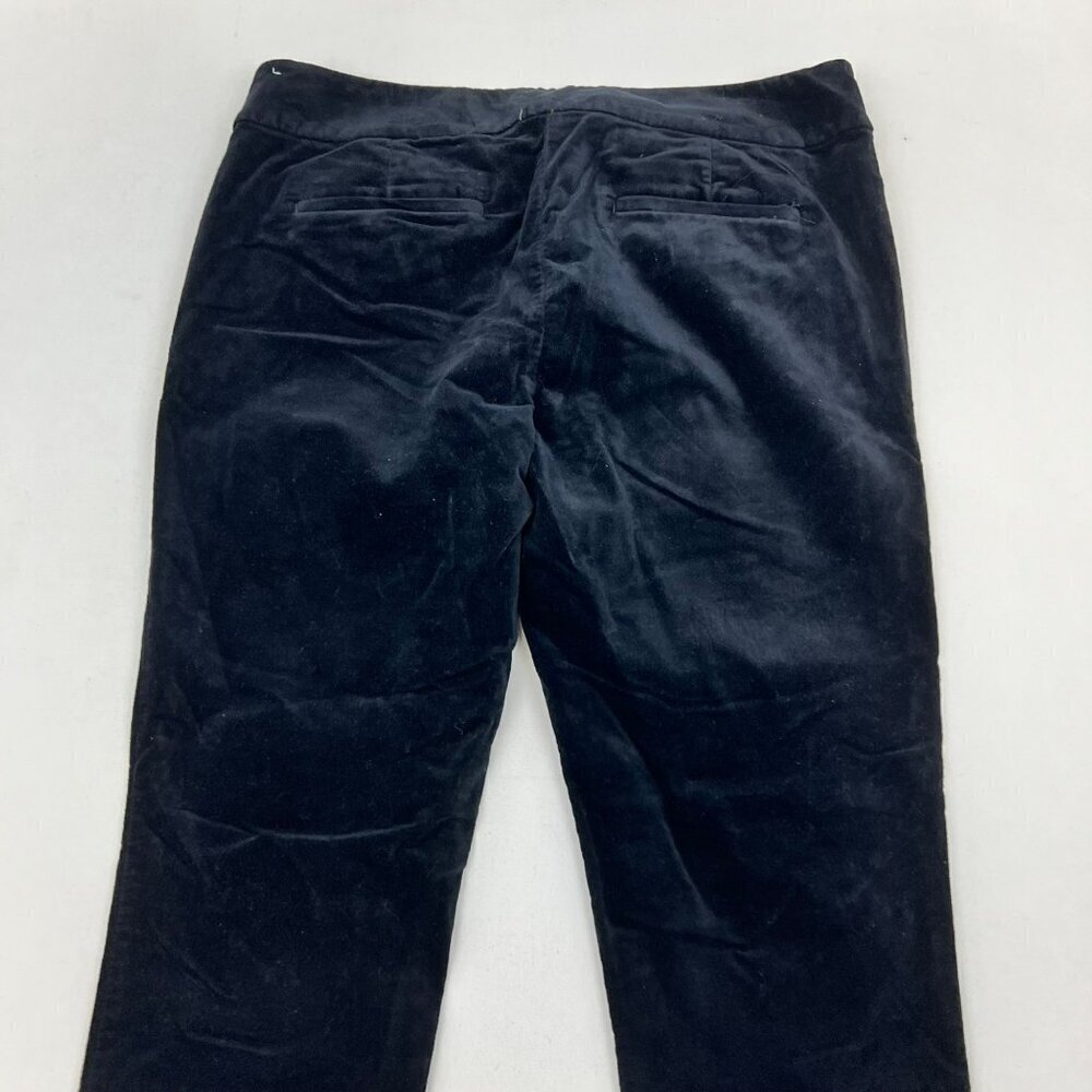 Loft Outlet Women’s Velour Dress Pants Slim Leg Black Size 14 Pockets - Picture 6 of 9